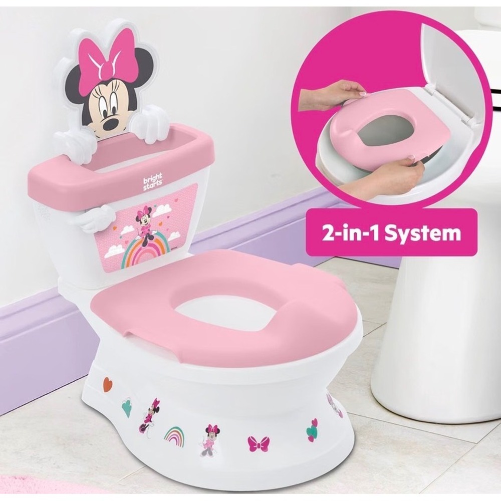 Bright Starts Disney Minnie Mouse My Size Potty 2-in-1 Training Toilet 17553